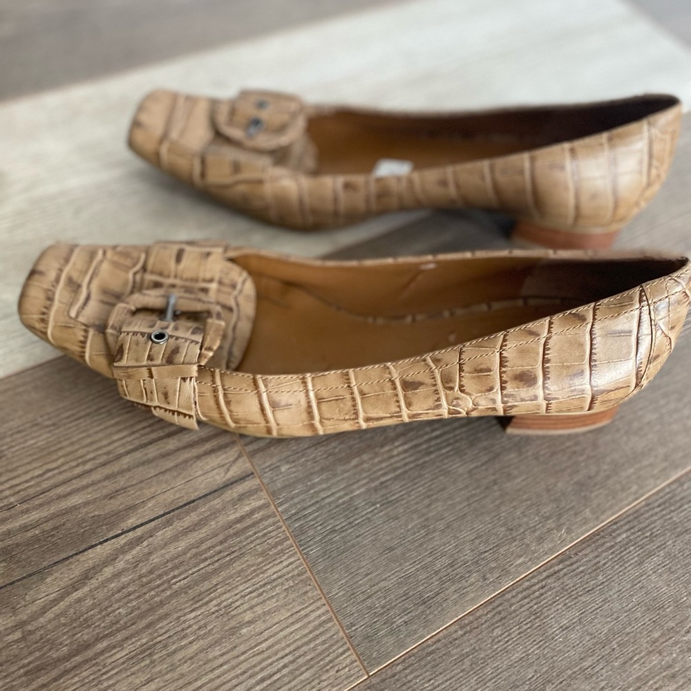 NINE WEST CROCODILE PRINT ABAY FLATS SLIP ON LOAFERS SHOES - Picture 7 of 10